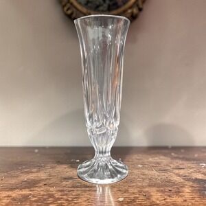 Libbey La Piana Bud Vase, Vintage Lead Crystal, Home Decor Centerpiece‎ Vessel